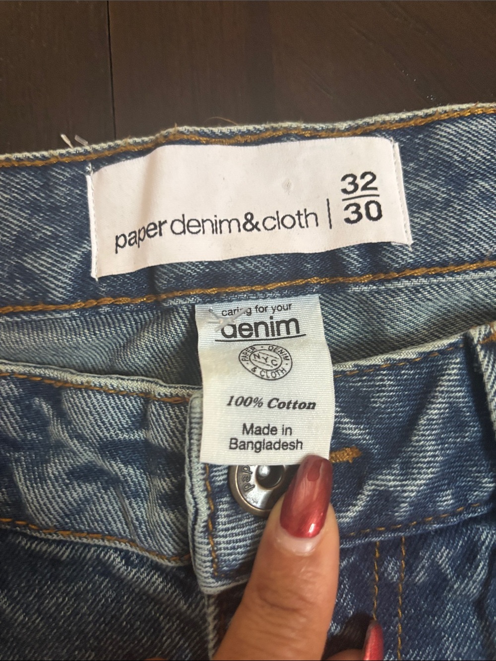Paper Denim & Cloth Light Blue Straight Leg Jeans